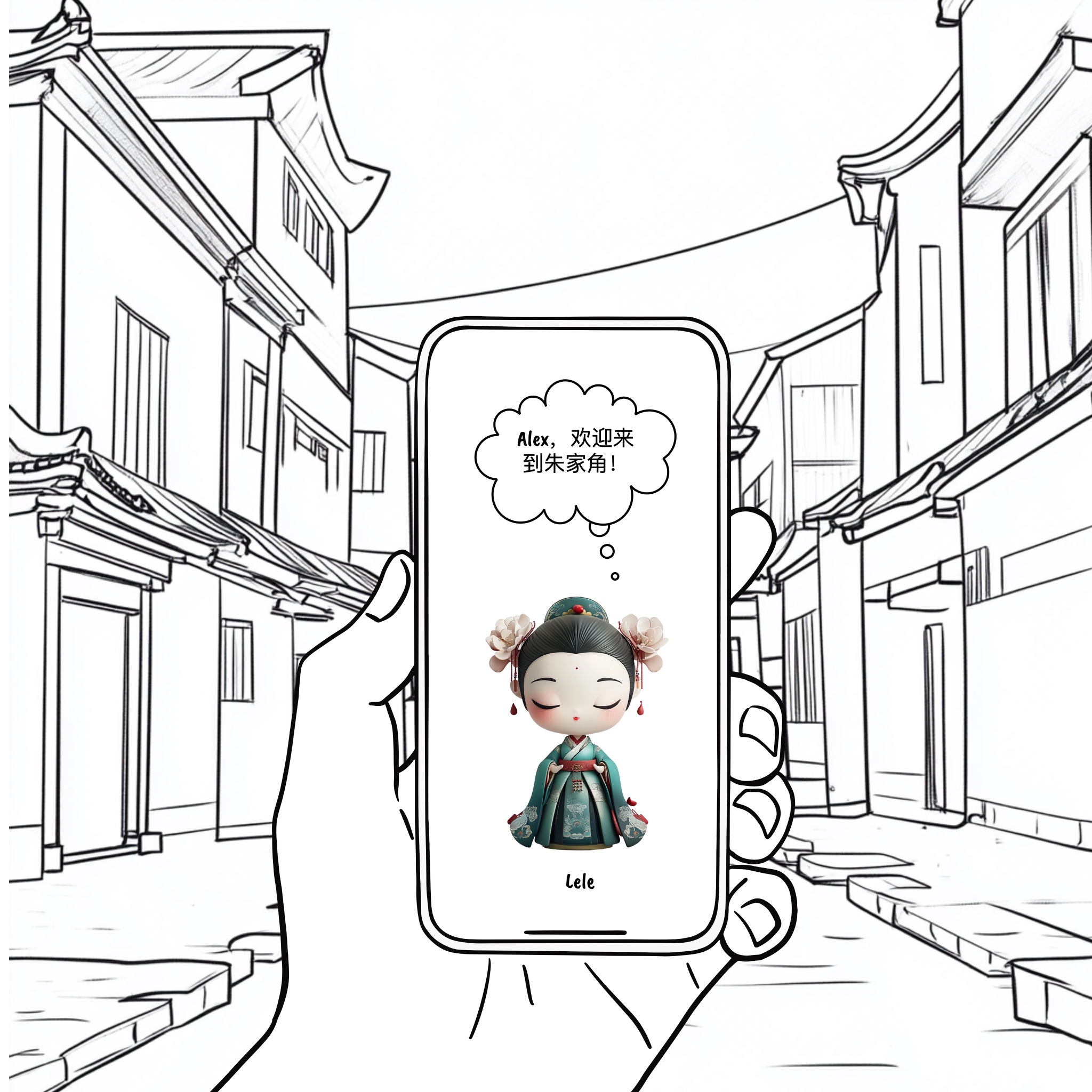 探索与互动简笔画