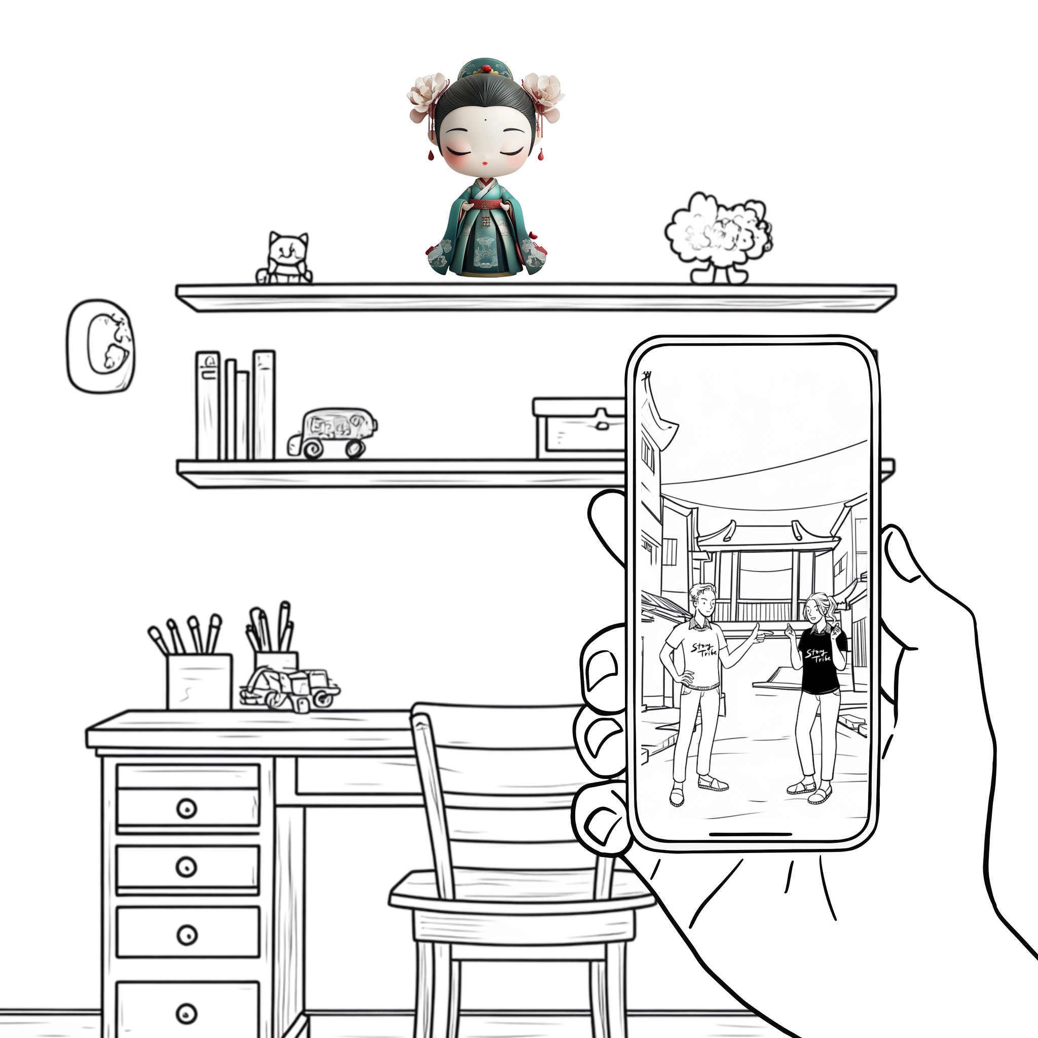 记忆与分享简笔画